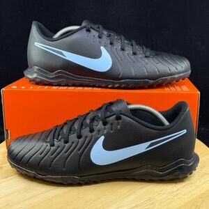 Men's 11 Nike Tiempo Legend 10 Club Turf Soccer Shoes DV4345-003 Black Blue